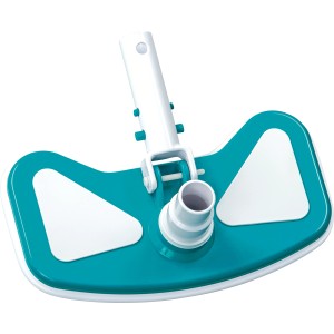 Końcówka szczotkowa ssąca Bestway Flowclear do odkurzacza basenowego, niebiesko-biała.