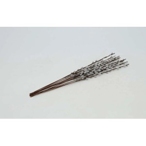 Dekoracyjny bukiet z gałązkami bazi dla wiosennej dekoracji.