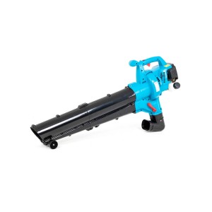 Spalinowy odkurzacz i dmuchawa do liści t.b.t. w kolorze niebieskim i czarnym.