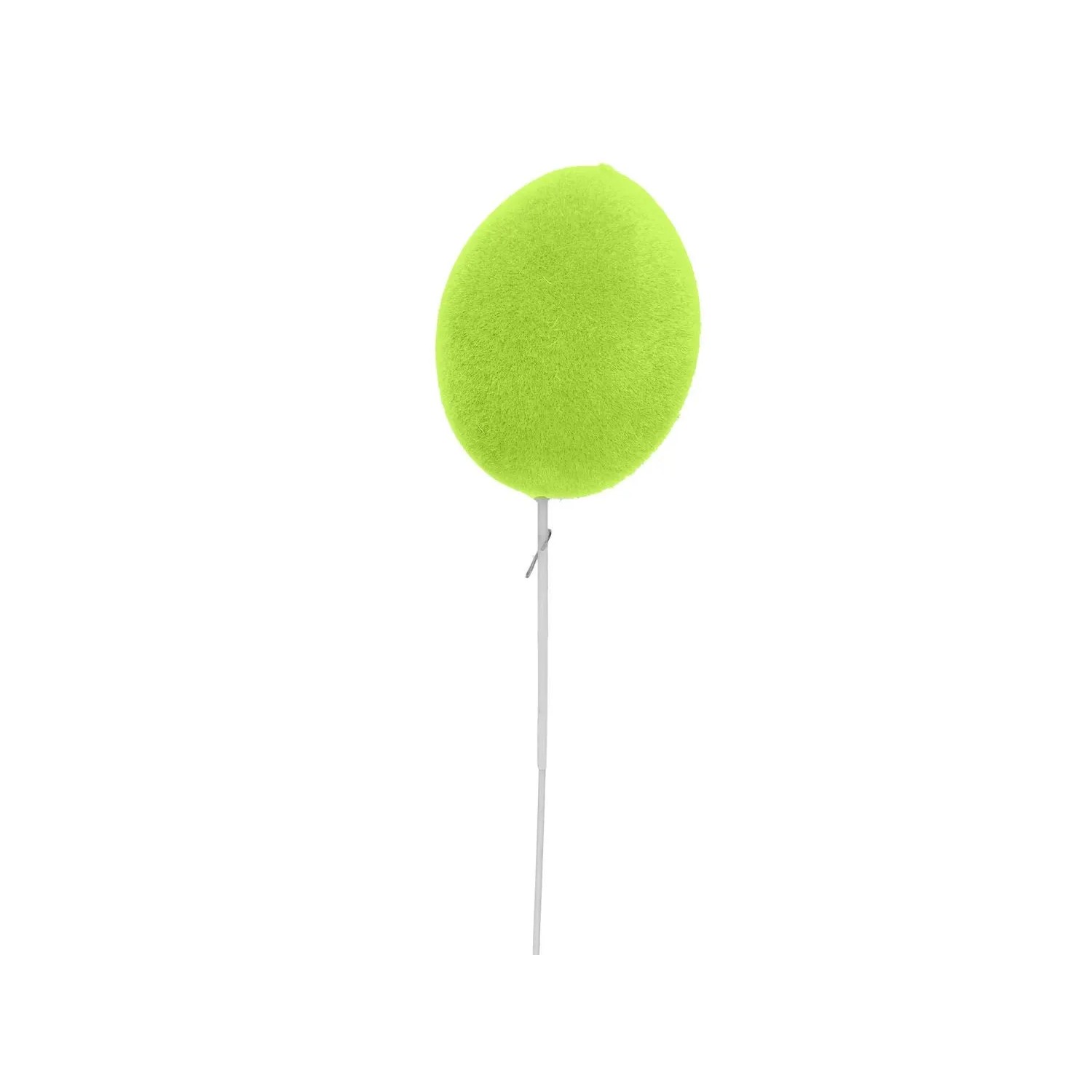 Jajko flokowane na piku zielone - dł. 28 cm