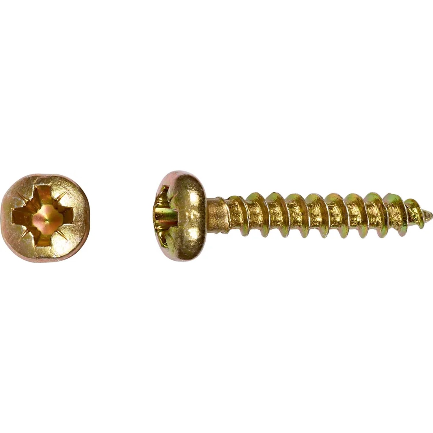 LUX-TOOLS Wkręt uniwersalny z łbem walec PZ Ø 4 mm x 25 mm ocynk żółty 30 szt