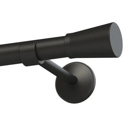 Karnisz GRANDE pojedynczy 25 mm kielich czarny 160 cm