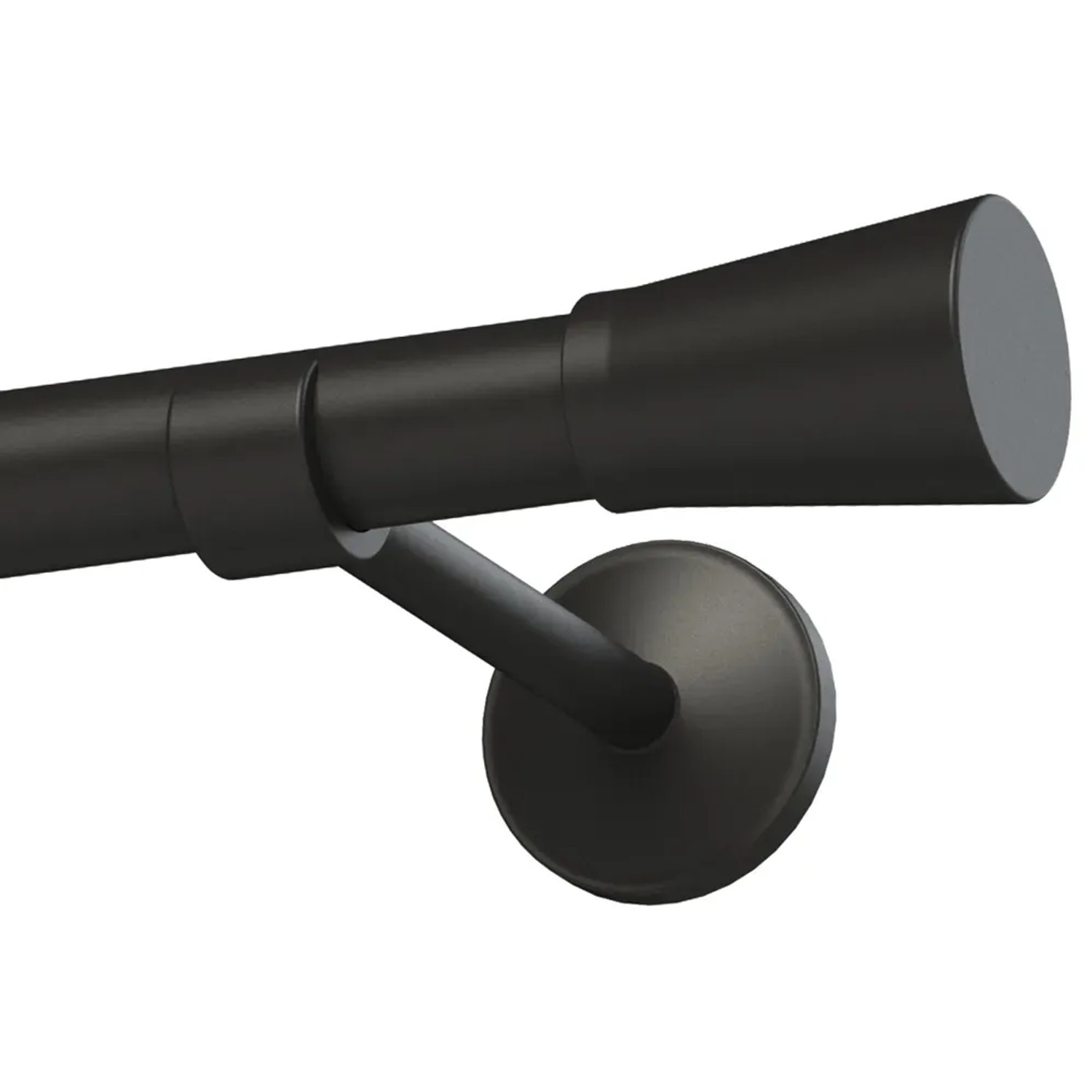 Karnisz GRANDE pojedynczy 25 mm kielich czarny 160 cm