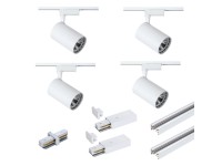 DPM Zestaw systemu szynowego z 4 reflektorami LED biały 5W 420 lm 4000K X-LINE