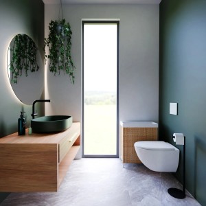 Stojak na papier Gerd Black 20x20x72