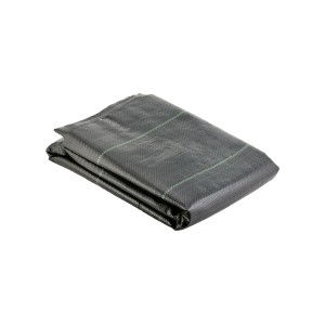 Czarna agrowłóknina (5x2m) jako ochrona przed chwastami na ścieżki ogrodowe i powierzchnie utwardzone.