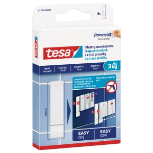 Tesa Powerstrips plastry montażowe, 6 sztuk, do płytek i metalu