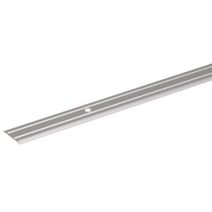 Srebrny profil wyrównujący podłogę z aluminium, 1,6 mm x 38 mm x 900 mm.