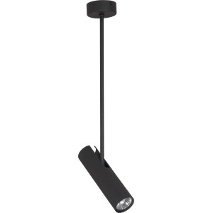 Czarna lampa sufitowa t.b.t. w nowoczesnym stylu.