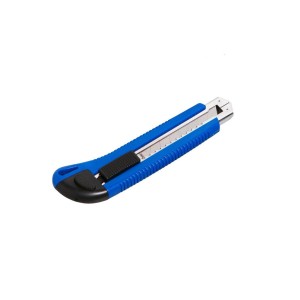 Nóż z ostrzem łamanym, niebieski.