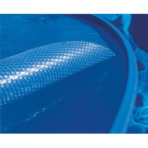 Solarna folia basenowa Summer Fun do basenów okrągłych, Ø 350-360 cm, niebieska. Pokrywa solarna do zatrzymywania ciepła i ochrony przed brudem.