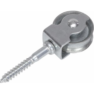 Bloczek linowy 30 mm ze stali ocynkowanej ze śrubą do lin o średnicy do 6 mm.