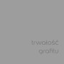 Szara farba do ścian t.b.t. z nadrukiem "trwałość grafitu".
