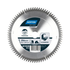 Tarcza pilarska Norton EXPERT, 254 mm, do aluminium.