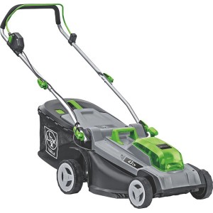 Akumulatorowa kosiarka LUX 40V, szerokość koszenia 43 cm, z 2 akumulatorami. Idealna do średnich ogrodów.