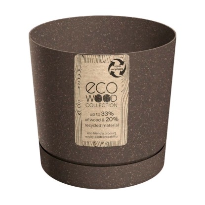 Prosperplast Doniczka Tubo P Wood kawa - 20 cm