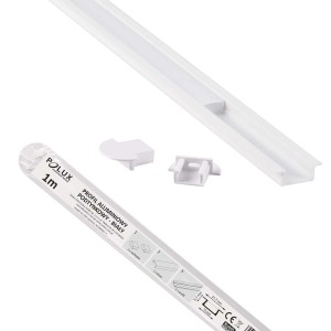 t.b.t. Profil LED, aluminiowy, biały, z akcesoriami do taśm LED