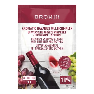 Drożdże winiarskie z pożywkami i enzymami do produkcji wina.
