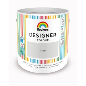 Wiadro z farbą Beckers Designer Colour, odcień Tender. Kolorowe farby do ścian.