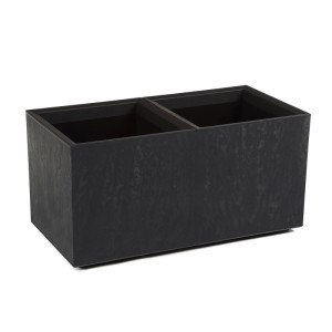 Kwietnik Karo beton czarny recycled wym. 80x40 cm