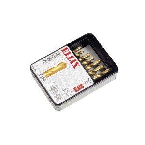 Zestaw 19 wierteł do metalu TIN ELLIX, idealny do wiercenia w metalu.