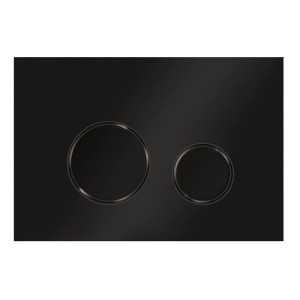 Czarny panel spłukujący do WC, t.b.t.