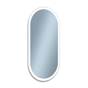 Owalne lustro t.b.t. z oświetleniem LED do łazienki i salonu.