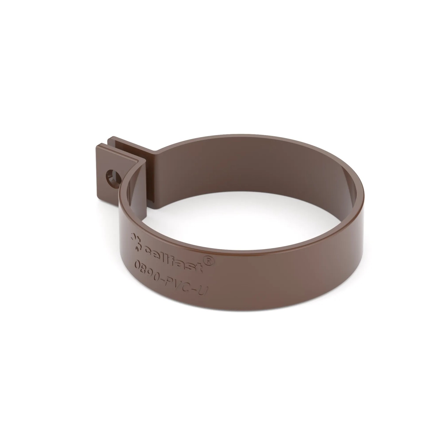 Bryza Obejma rynnowa śr. 63 mm PVC brązowa