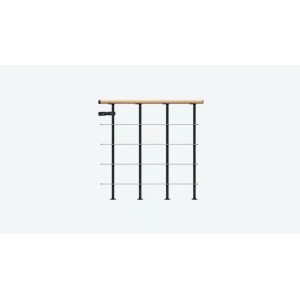 Dolle Barierka Boston początek buk lakierowany czarny 100x300x1500 mm