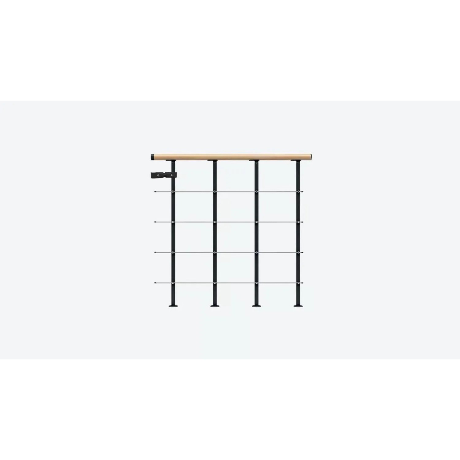 Dolle Barierka Boston początek buk lakierowany czarny 100x300x1500 mm