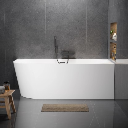 Wanna Pula Prawa 170 wolnostojąca przyścienna biała złoty 170 x 80