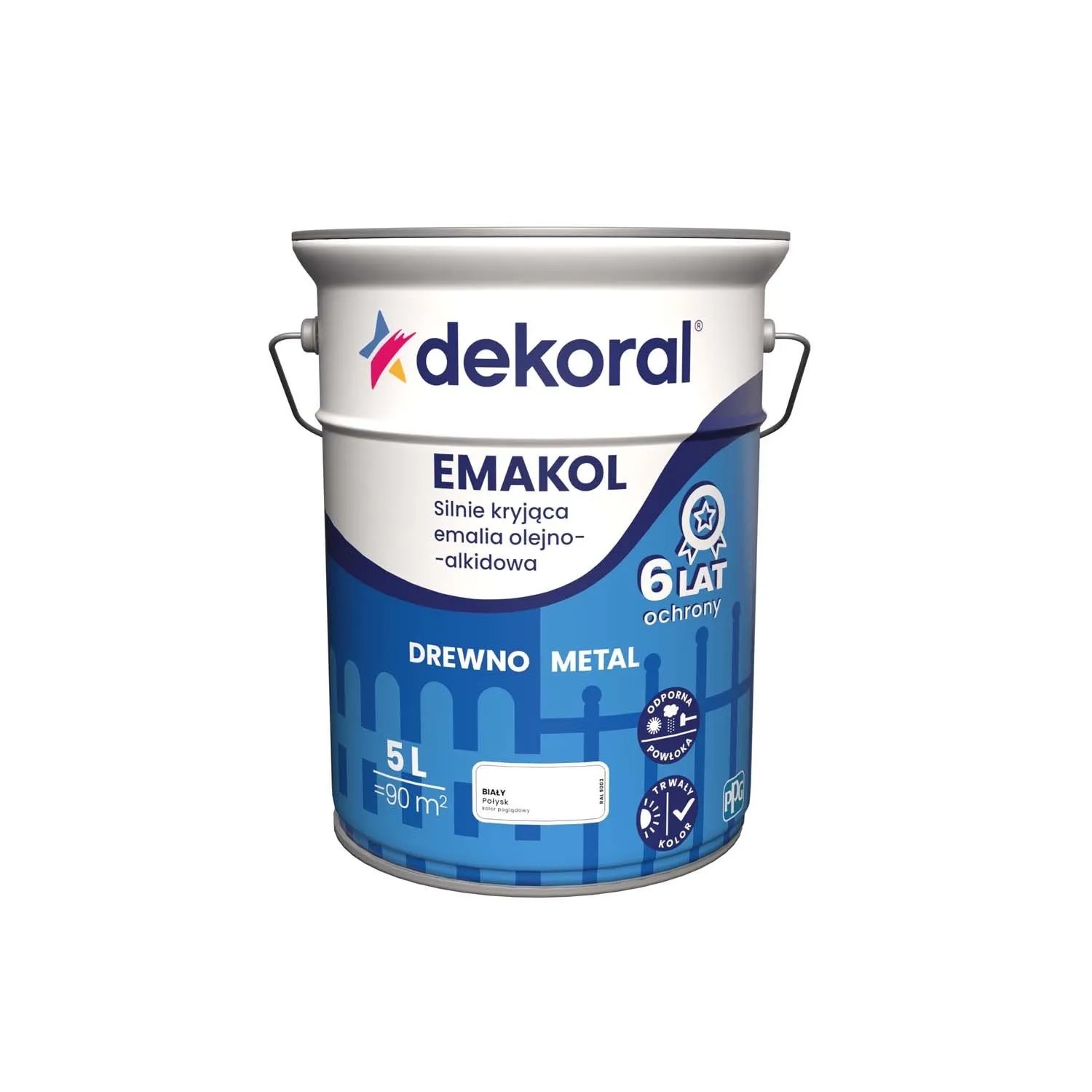 Dekoral Emalia Emakol Strong biała 5 l