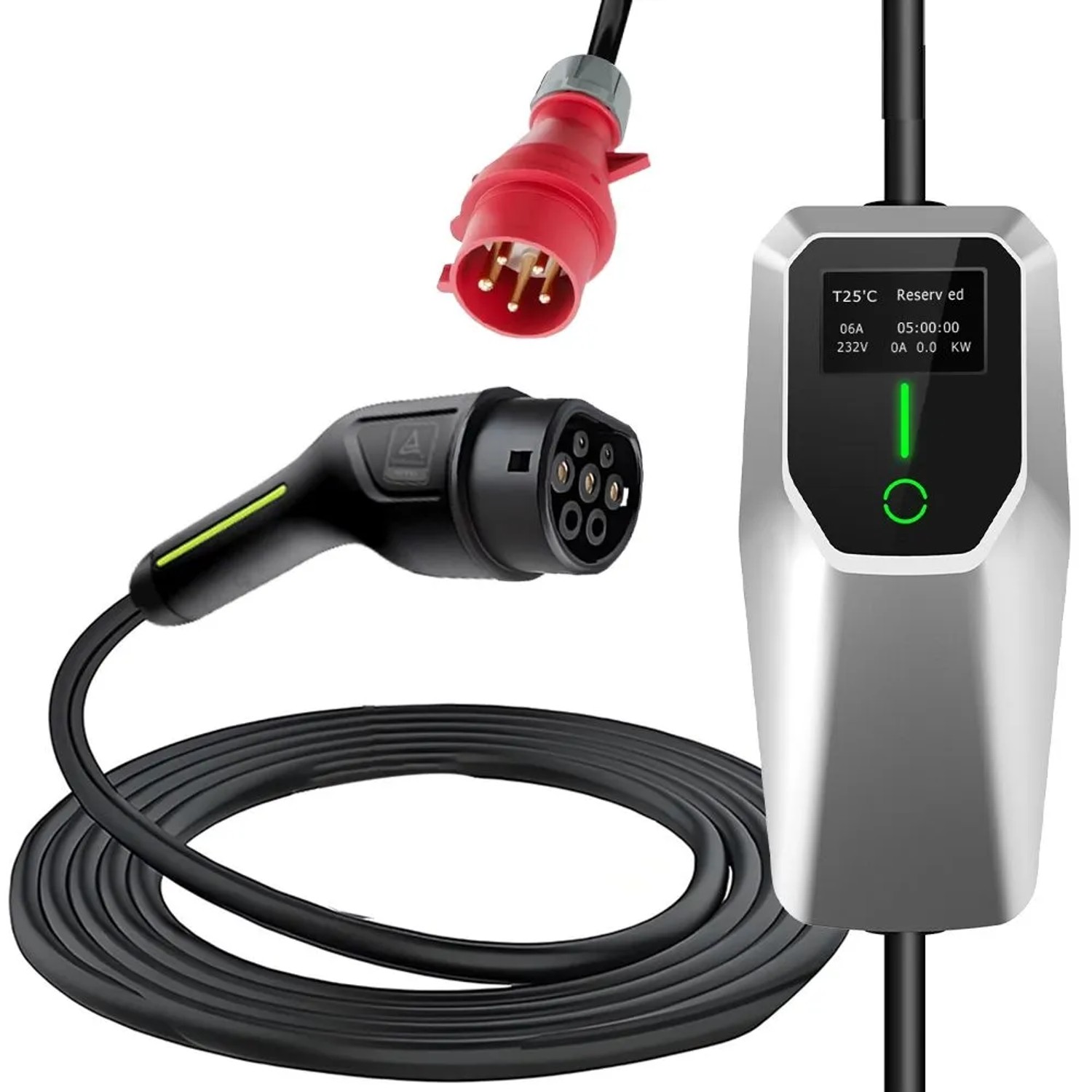 Junsun Mobilna EV Ładowarka 11 kW 3-fazowy 6 m 6-16A