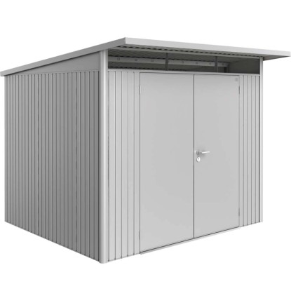 Biohort Domek ogrodowy srebrny drzwi podwójne - 260 x 260 cm