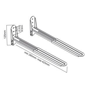 Maclean Uchwyt do kuchenki mikrofalowej MC-776 B - 20 kg
