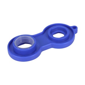 Niebieski klucz t.b.t. do dysz mieszających z dwoma otworami.