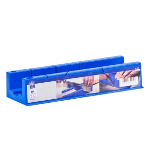 Niebieska skrzynka uciosowa LUX 248 mm do precyzyjnego cięcia listew i profili.