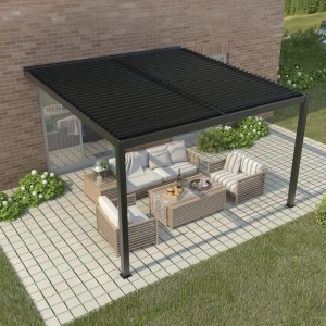 Pergola LUXE LED przyścienna antracyt - 3 x 3 x 2,5 m