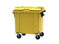 Pojemnik żółty na odpady z tworzyw sztucznych i metale - 1100 l