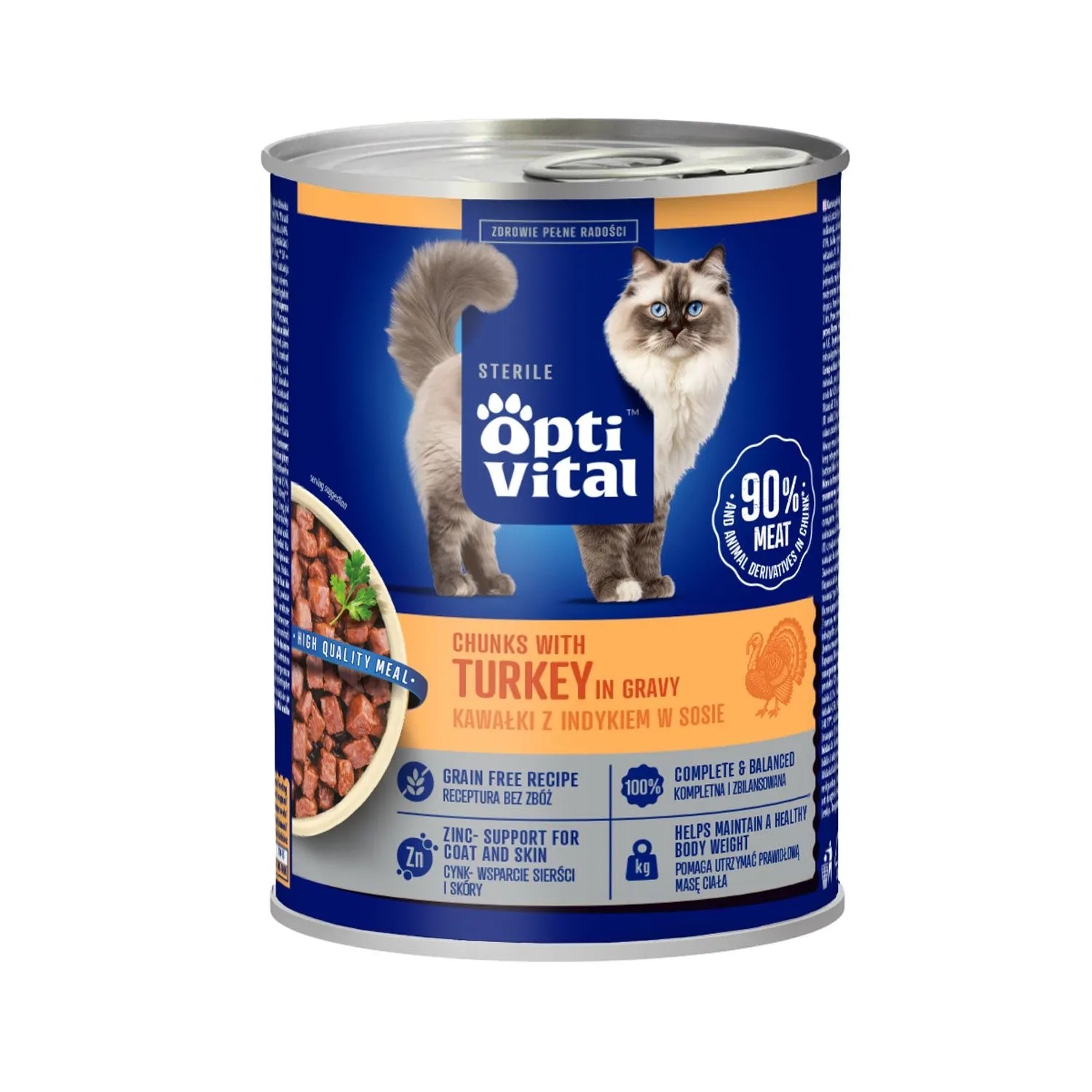 Optivital Mokra karma dla kotów, z indykiem 415 g