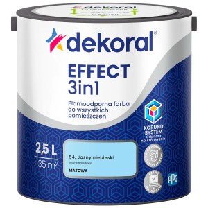 Farba do ścian Dekoral Effect 3w1, jasnoniebieska, puszka 2,5L.