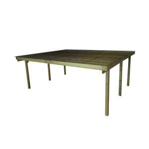 Drewniana wiata garażowa t.b.t. do ogrodu lub na podjazd. Solidna konstrukcja.