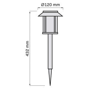 Goldlux Lampa solarna słupek LED BOLTON DISPLAY 4000K IP44 czarna