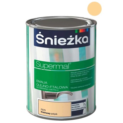 Śnieżka Emalia Supermal olejno-ftalowa kremowa 800 ml