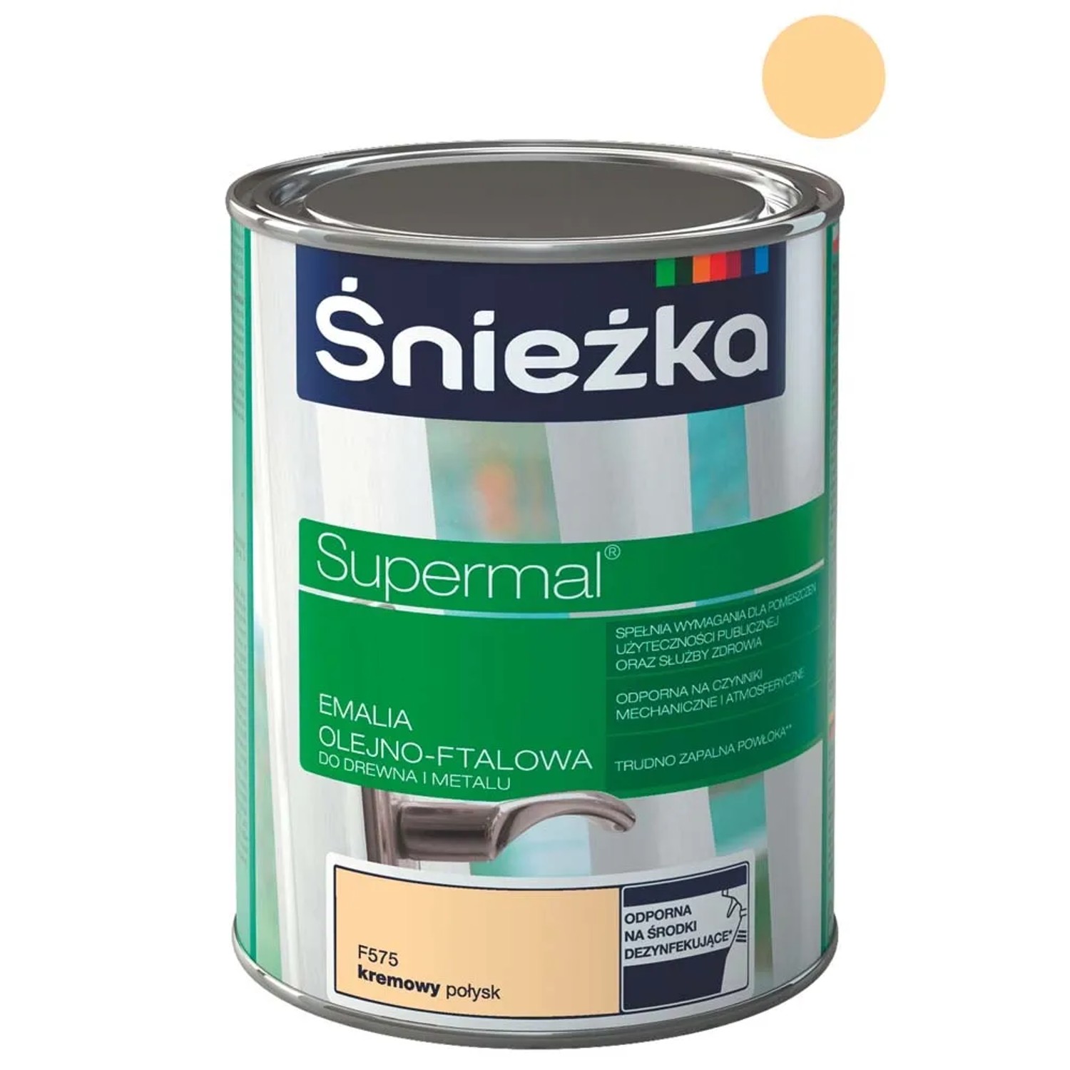 Śnieżka Emalia Supermal olejno-ftalowa kremowa 800 ml