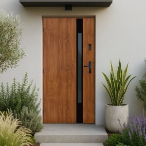 Pantor Drzwi zewnętrzne  stalowe MONACHIUM złoty dąb 90L