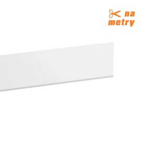 Plastikowa osłona Gardinia, biała, szerokość 5 cm, do karniszy model GE.