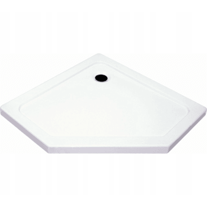 Brodzik pięciokątny Sirius Slim biały 90 cm x 90 cm x 5 cm