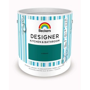 Wiadro z farbą Beckers Designer Kitchen & Bathroom, kolor Vibrant. Farba lateksowa do kuchni i łazienki.