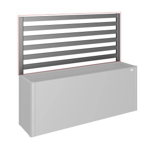 Biohort ciemnoszara metaliczna kratka do podwyższonej grządki, 91x398cm. Podpora roślin i dekoracyjne obramowanie.